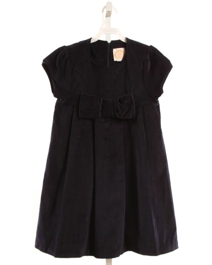 THE BEAUFORT BONNET COMPANY  NAVY CORDUROY   DRESS WITH BOW