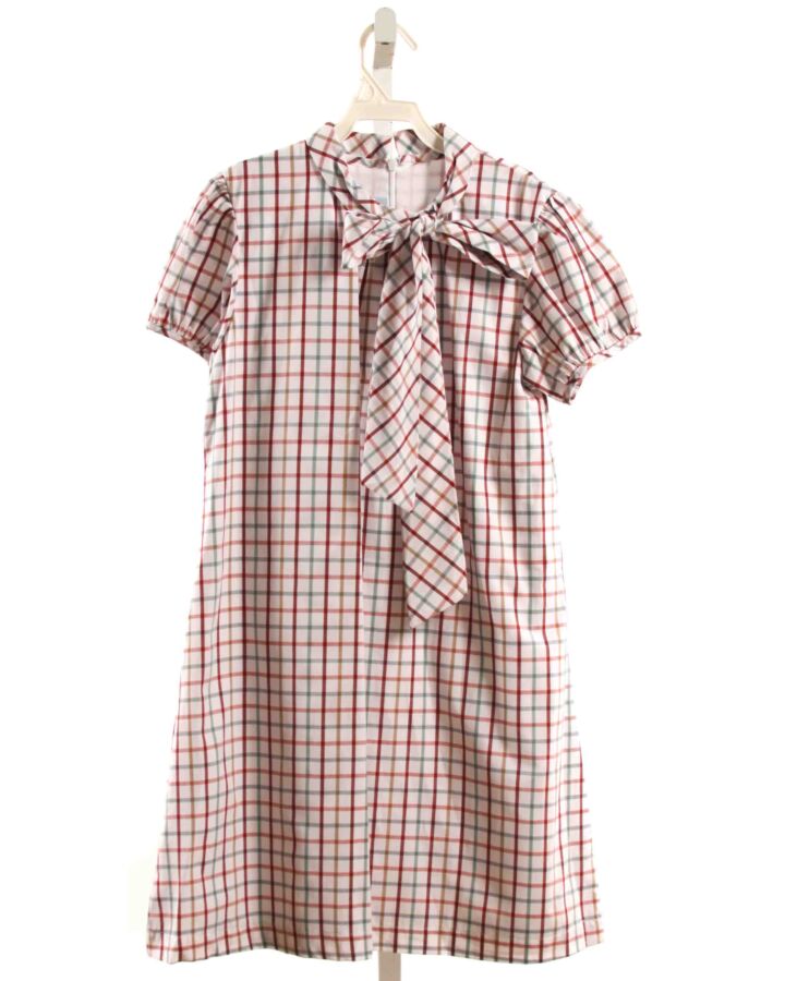 BELLA BLISS  RED  PLAID  DRESS WITH BOW