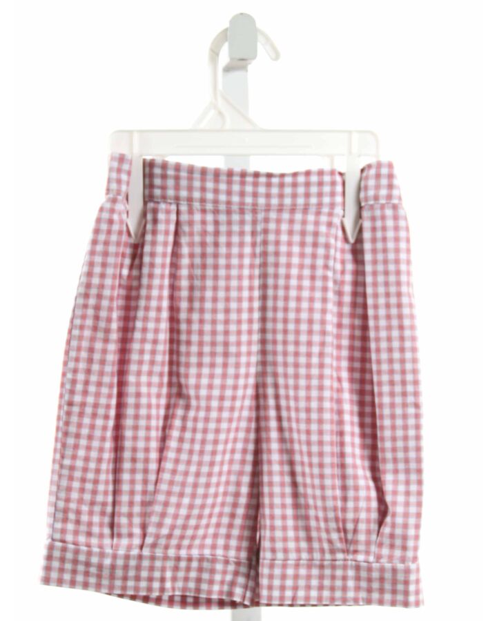 LITTLE LAUNDRY  RED  WINDOWPANE  SHORTS