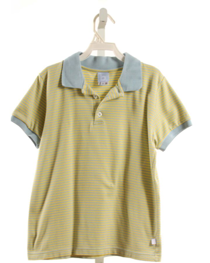 BELLA BLISS  YELLOW  STRIPED  KNIT SS SHIRT