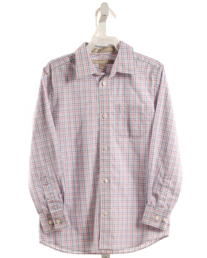 NORDSTROM  PINK  PLAID  DRESS SHIRT