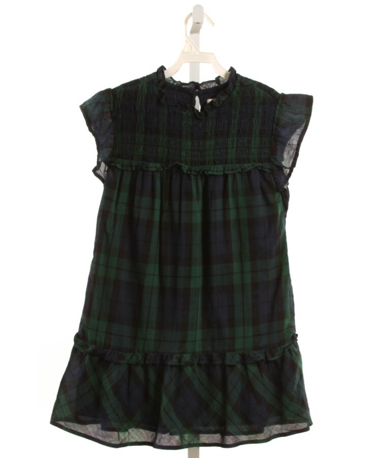 VINEYARD VINES  FOREST GREEN  PLAID SMOCKED DRESS