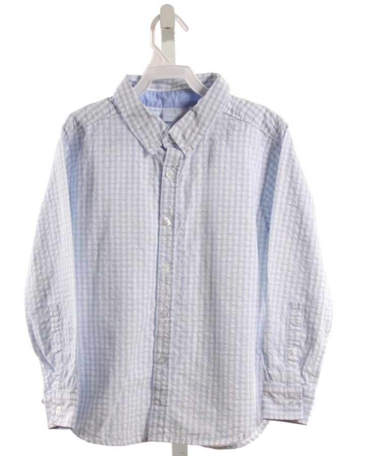 LITTLE ENGLISH  LT BLUE SEERSUCKER GINGHAM  DRESS SHIRT