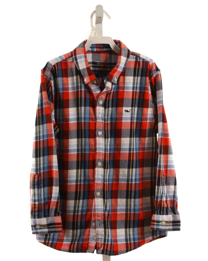 VINEYARD VINES  RED FLANNEL PLAID  DRESS SHIRT