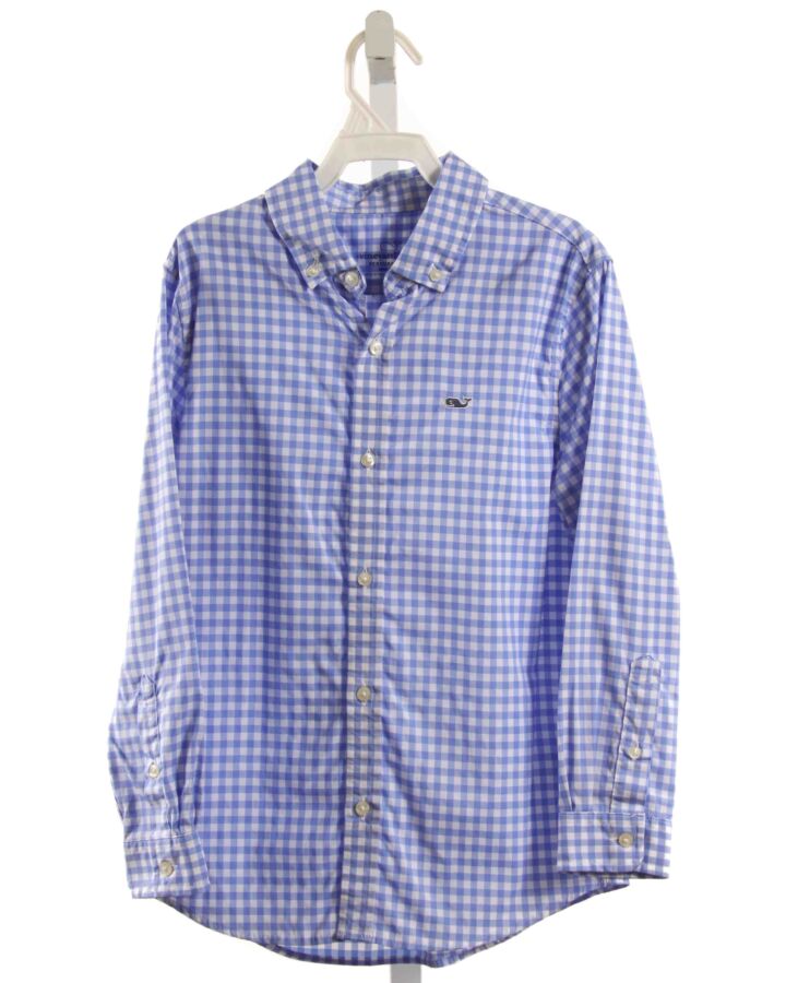 VINEYARD VINES  BLUE  GINGHAM  DRESS SHIRT