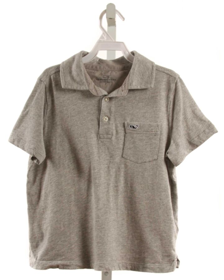 VINEYARD VINES  GRAY    KNIT SS SHIRT