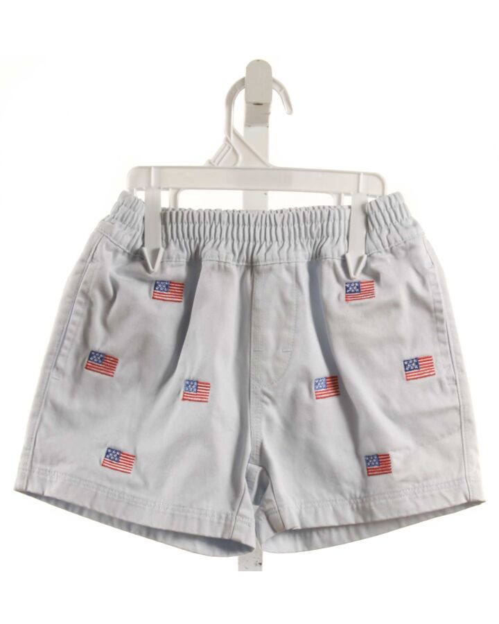 THE BEAUFORT BONNET COMPANY  LT BLUE   EMBROIDERED SHORTS