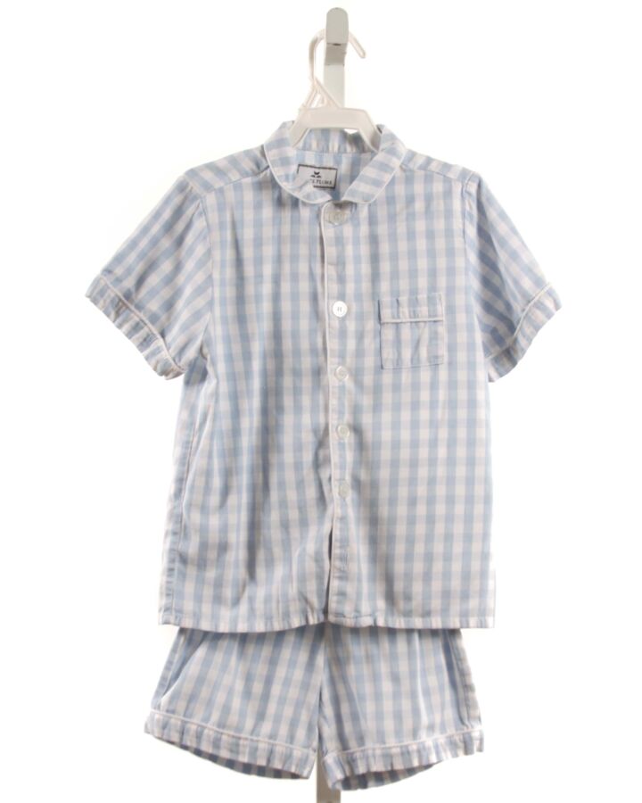 PETITE PLUME  LT BLUE  GINGHAM  LOUNGEWEAR