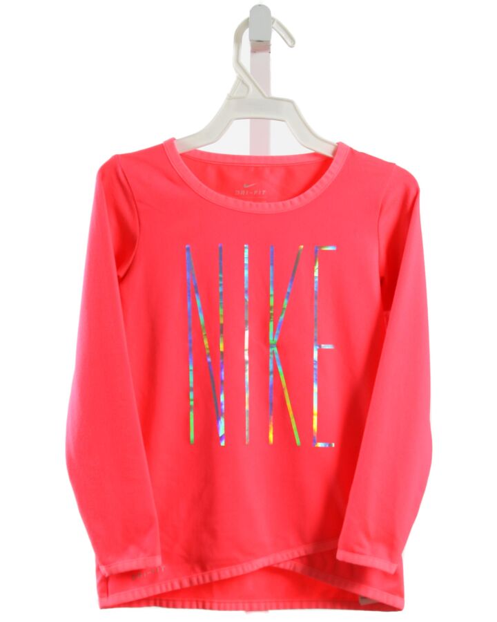 NIKE  PINK   PRINTED DESIGN SHIRT-LS