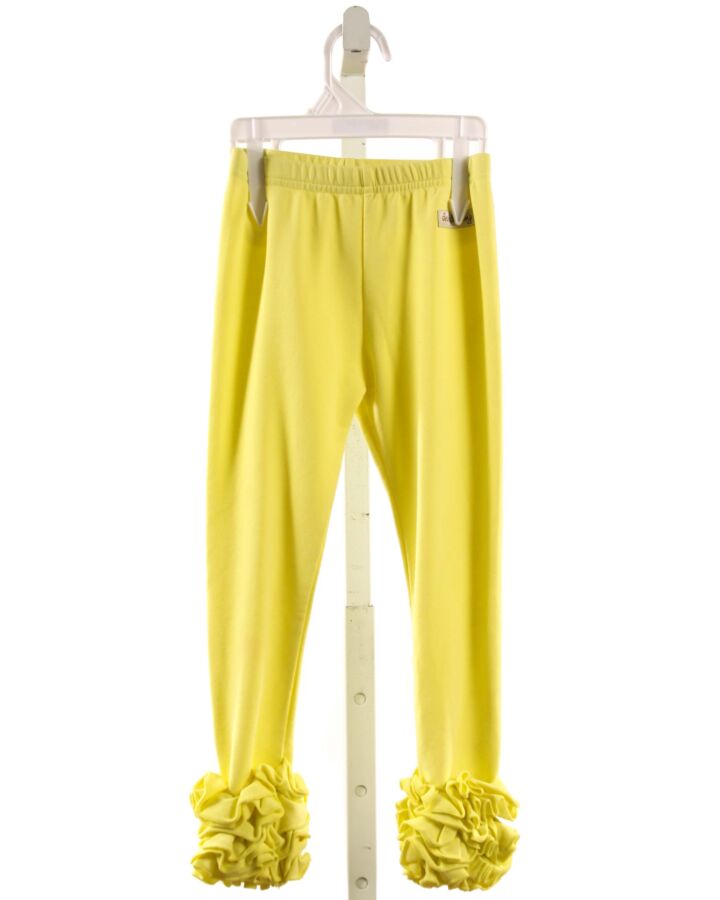 SEW SASSY  BRIGHT YELLOW    LEGGINGS WITH RUFFLE