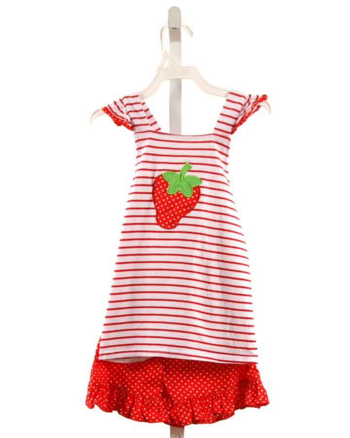 CLASSIC WHIMSY  RED   APPLIQUED 2-PIECE OUTFIT