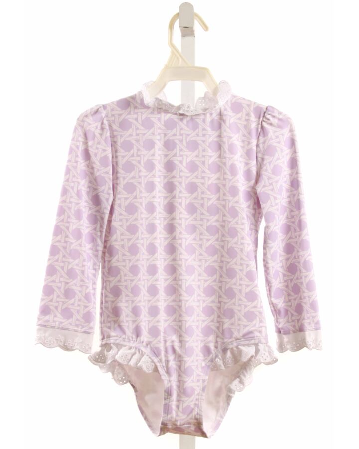 THE BEAUFORT BONNET COMPANY  LAVENDER    1-PIECE SWIMSUIT WITH EYELET TRIM