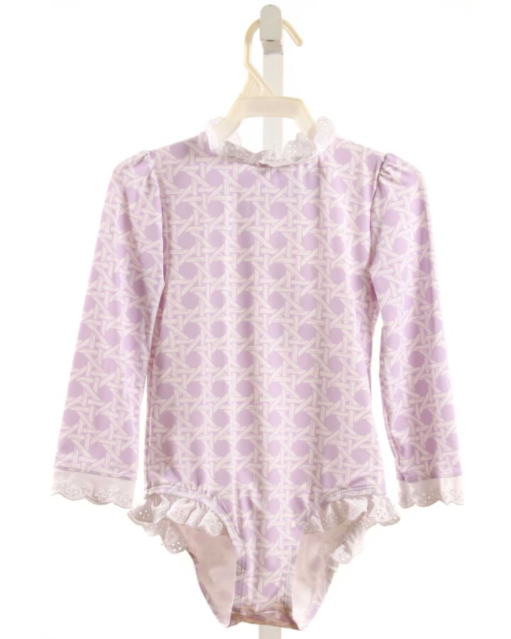 THE BEAUFORT BONNET COMPANY  LAVENDER    1-PIECE SWIMSUIT WITH EYELET TRIM