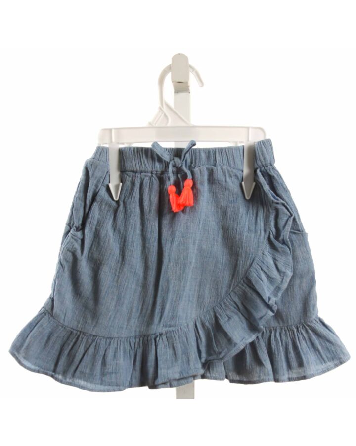 MINI BODEN  CHAMBRAY    SKIRT WITH RUFFLE
