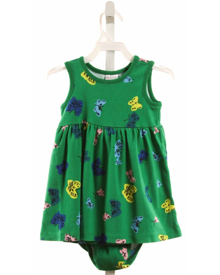 HANNA ANDERSSON  GREEN  PRINT  KNIT DRESS
