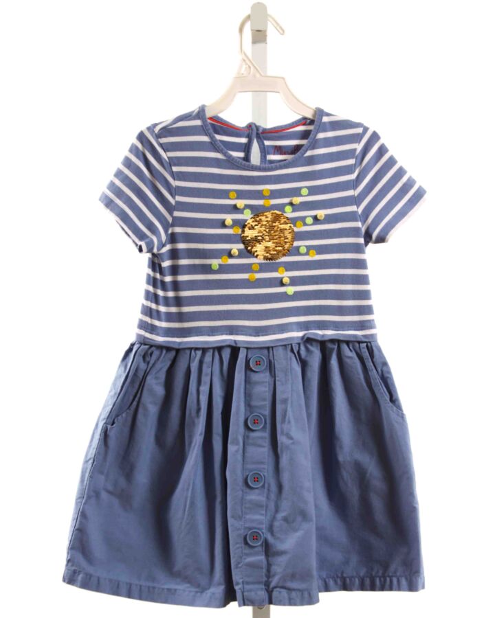 MINI BODEN  BLUE    DRESS WITH SEQUINS