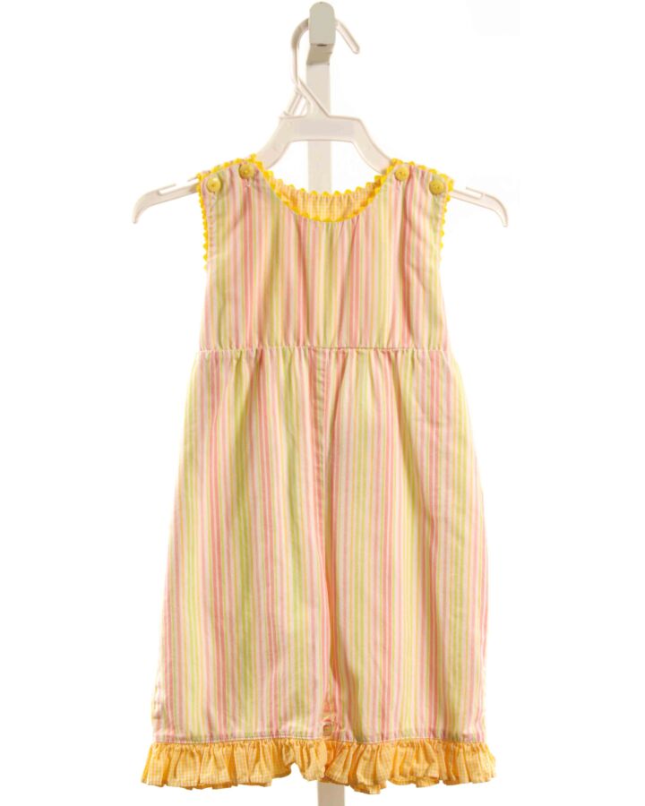 MARY JAMES  YELLOW  STRIPED  ROMPER WITH RUFFLE