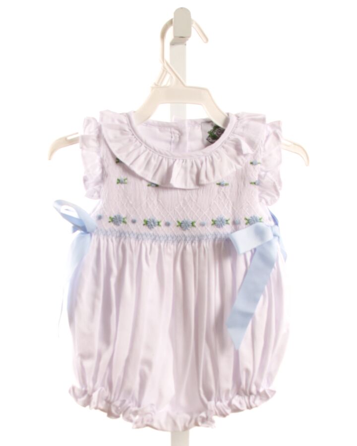 SMOCKED THREADS CECIL & LOU  WHITE   SMOCKED DRESSY BUBBLE WITH RUFFLE