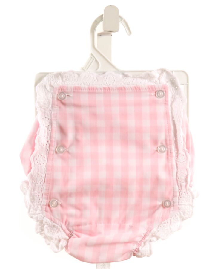 NO TAG  LT PINK  GINGHAM  BLOOMERS WITH EYELET TRIM