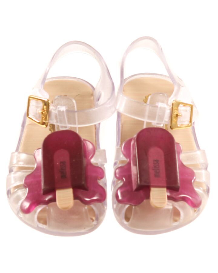 MINI MELISSA SILVER SANDALS  *EUC SIZE TODDLER 5