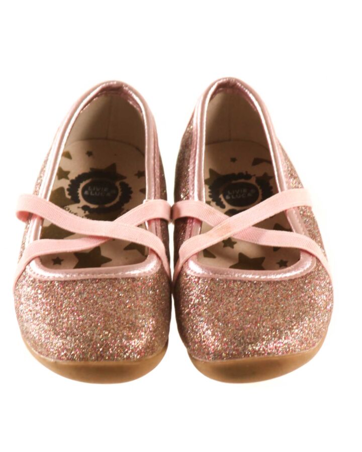 LIVIE & LUCA PINK MARY JANES *THIS ITEM IS GENTLY USED WITH MINOR SIGNS OF WEAR (FAINT STAINING ON STRAPS) *EUC SIZE TODDLER 7