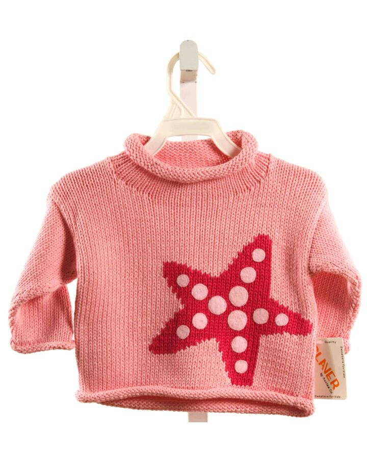 CLAVER  PINK   APPLIQUED SWEATER