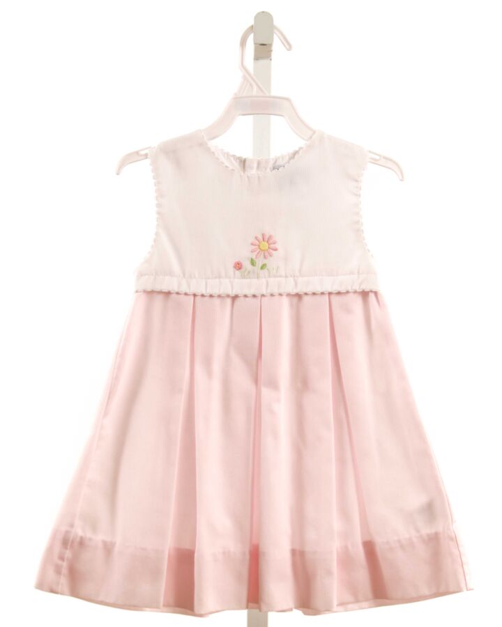 PETIT AMI  LT PINK  FLORAL EMBROIDERED DRESS