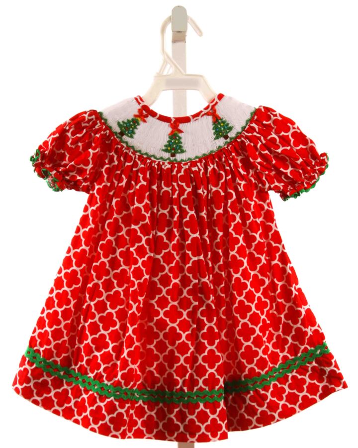 SMOCKED OR NOT  RED   SMOCKED DRESS