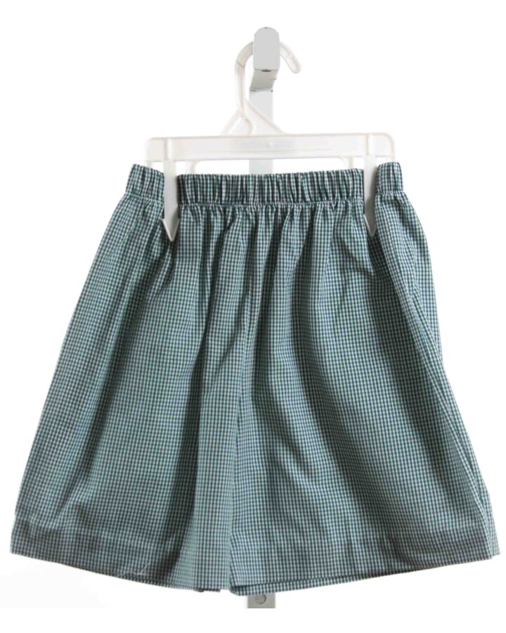 VIVE LA FETE  GREEN  GINGHAM  SHORTS