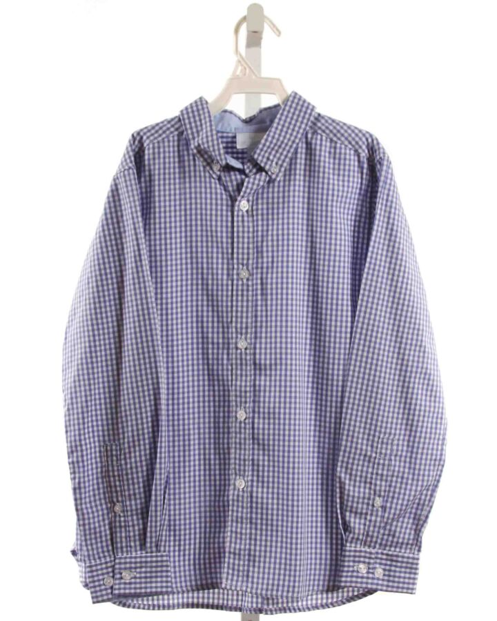 LITTLE ENGLISH  BLUE  GINGHAM  DRESS SHIRT