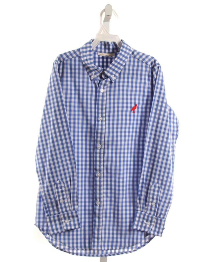 THE BEAUFORT BONNET COMPANY  BLUE  GINGHAM  DRESS SHIRT