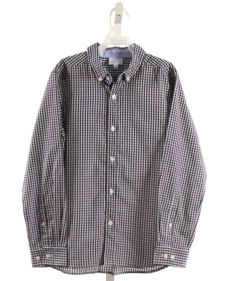 LITTLE ENGLISH  NAVY  GINGHAM  DRESS SHIRT