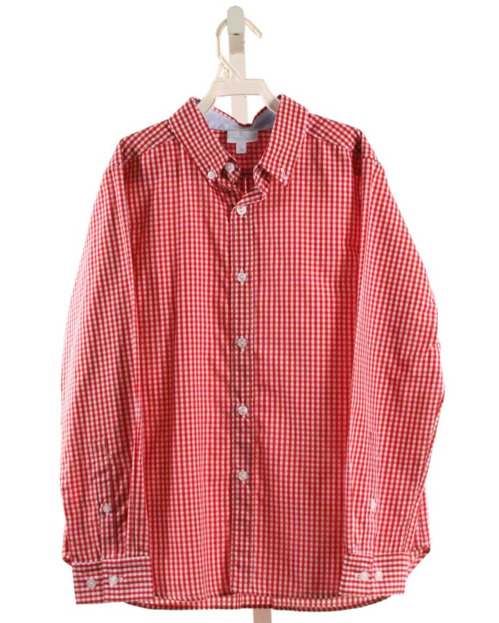 LITTLE ENGLISH  RED  GINGHAM  DRESS SHIRT