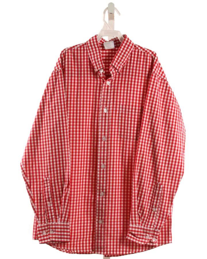 BELLA BLISS  RED  GINGHAM  DRESS SHIRT