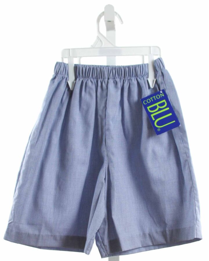 COTTON BLU  BLUE  MICROCHECK  SHORTS