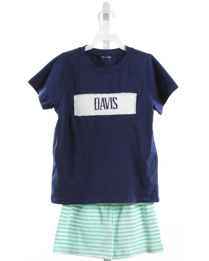 NO TAG  NAVY   SMOCKED 2-PIECE OUTFIT