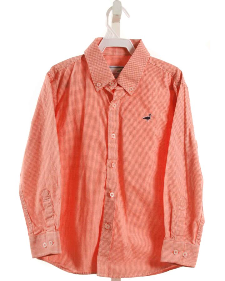 PROPERLY TIED  ORANGE  GINGHAM  DRESS SHIRT