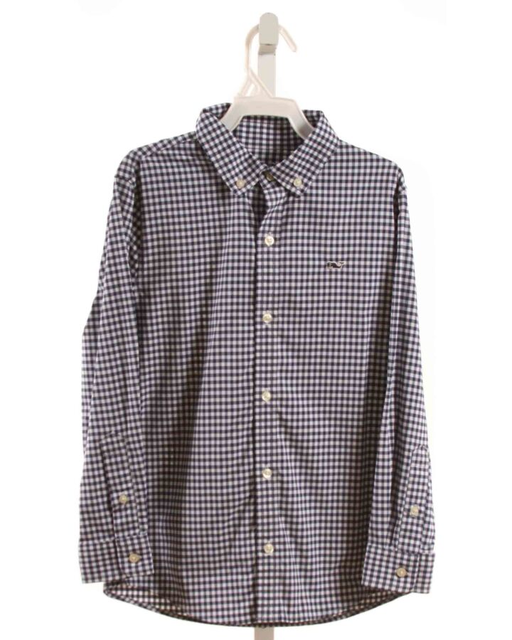 VINEYARD VINES  NAVY  GINGHAM  DRESS SHIRT