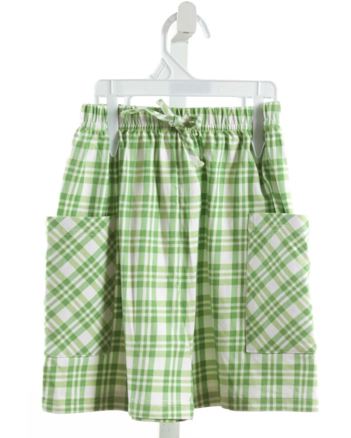 SERENDIPITY  GREEN  PLAID  SHORTS