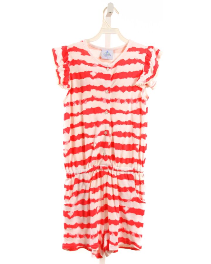 EYELET & IVY  RED  STRIPED  KNIT ROMPER