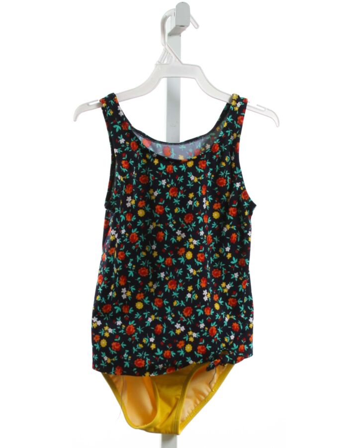 LANDS' END KIDS  BLACK  FLORAL  2-PIECE SWIMSUIT