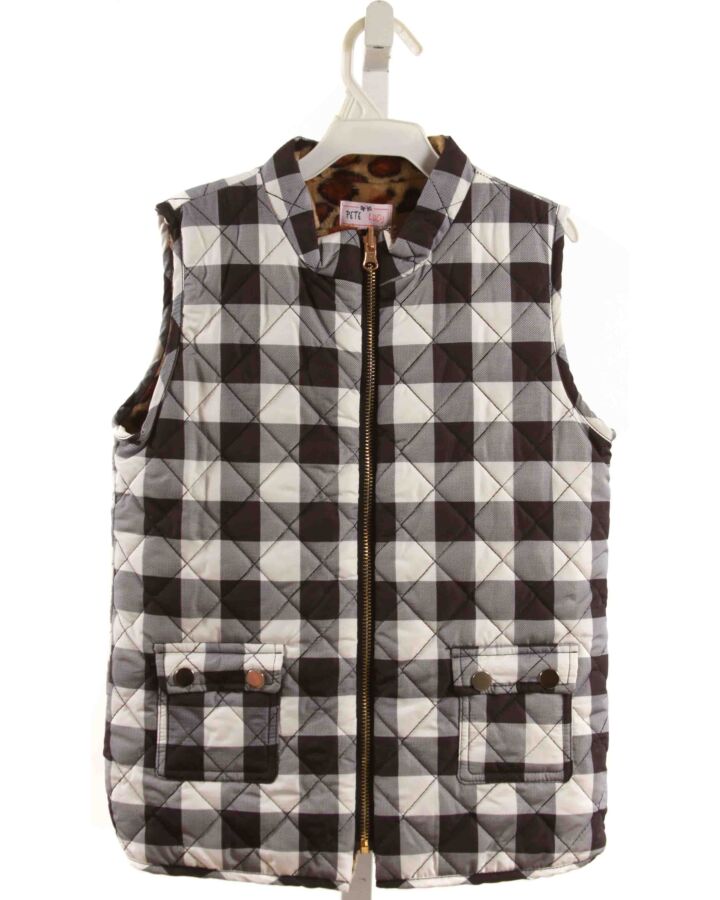 PETE + LUCY  BLACK  CHECK  VEST