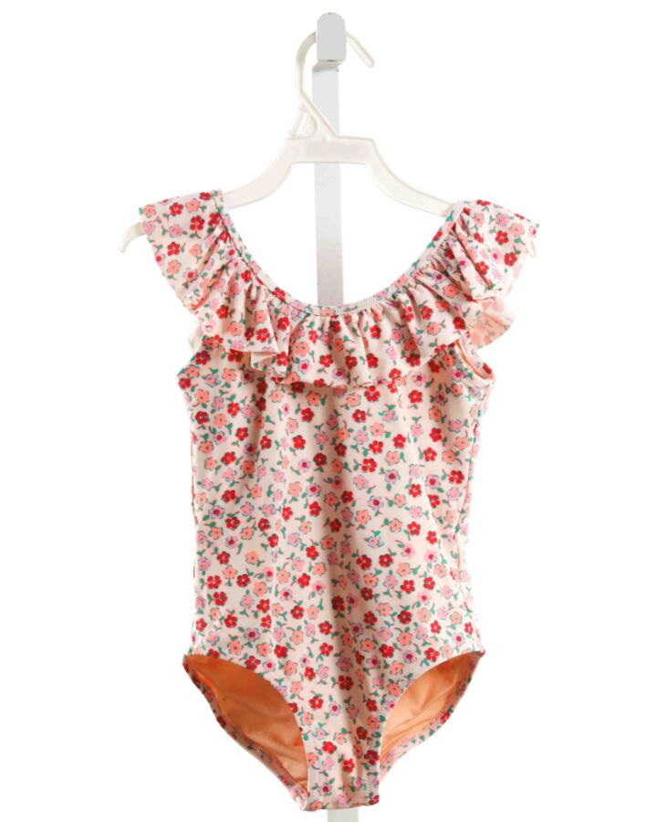 CREWCUTS  PINK  FLORAL  1-PIECE SWIMSUIT
