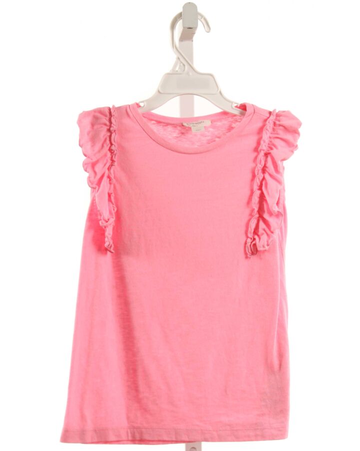 CREWCUTS  PINK    SLEEVELESS SHIRT WITH RUFFLE