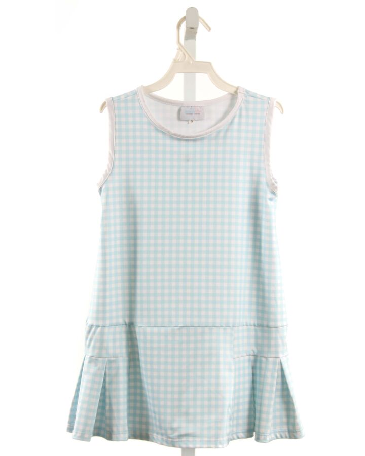 JAMES & LOTTIE  LT BLUE  GINGHAM  KNIT DRESS