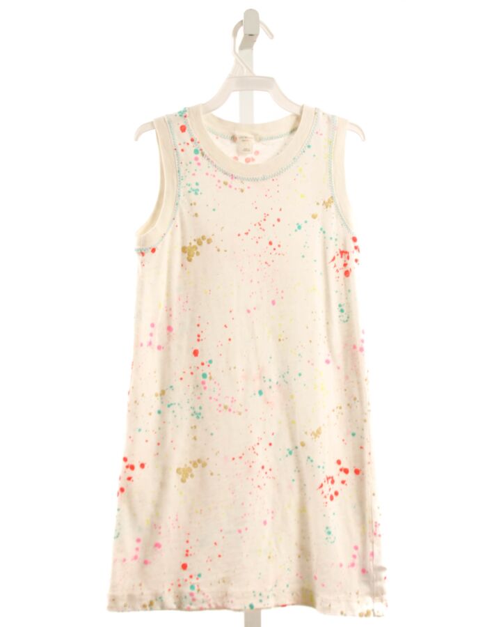 CREWCUTS  WHITE   PRINTED DESIGN KNIT DRESS