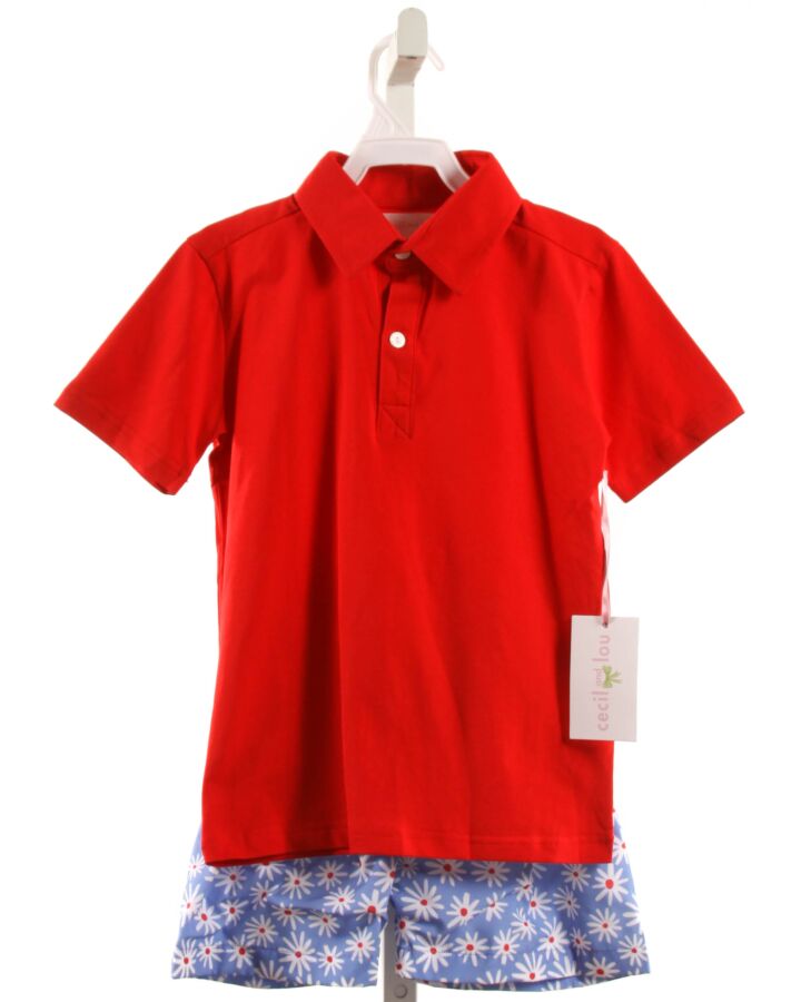 CECIL & LOU  RED  FLORAL  2-PIECE OUTFIT
