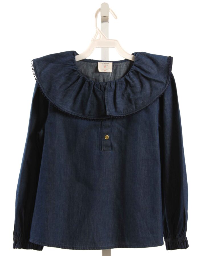 CREWCUTS  CHAMBRAY    DRESS SHIRT WITH RUFFLE