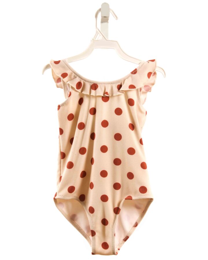 ZARA  MAROON PIQUE POLKA DOT  1-PIECE SWIMSUIT