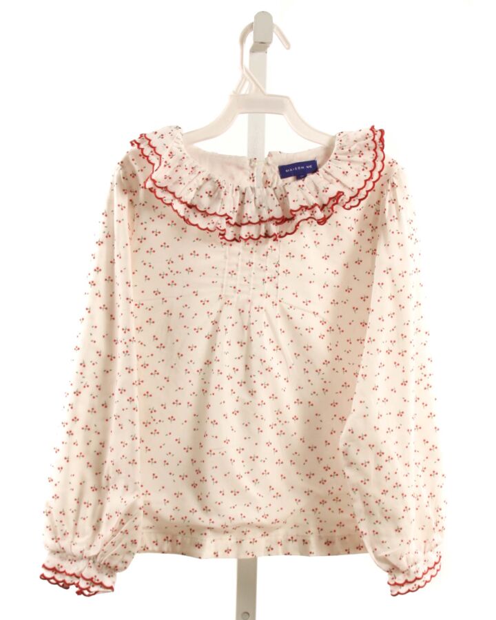 MAISON ME  RED   PRINTED DESIGN DRESS SHIRT